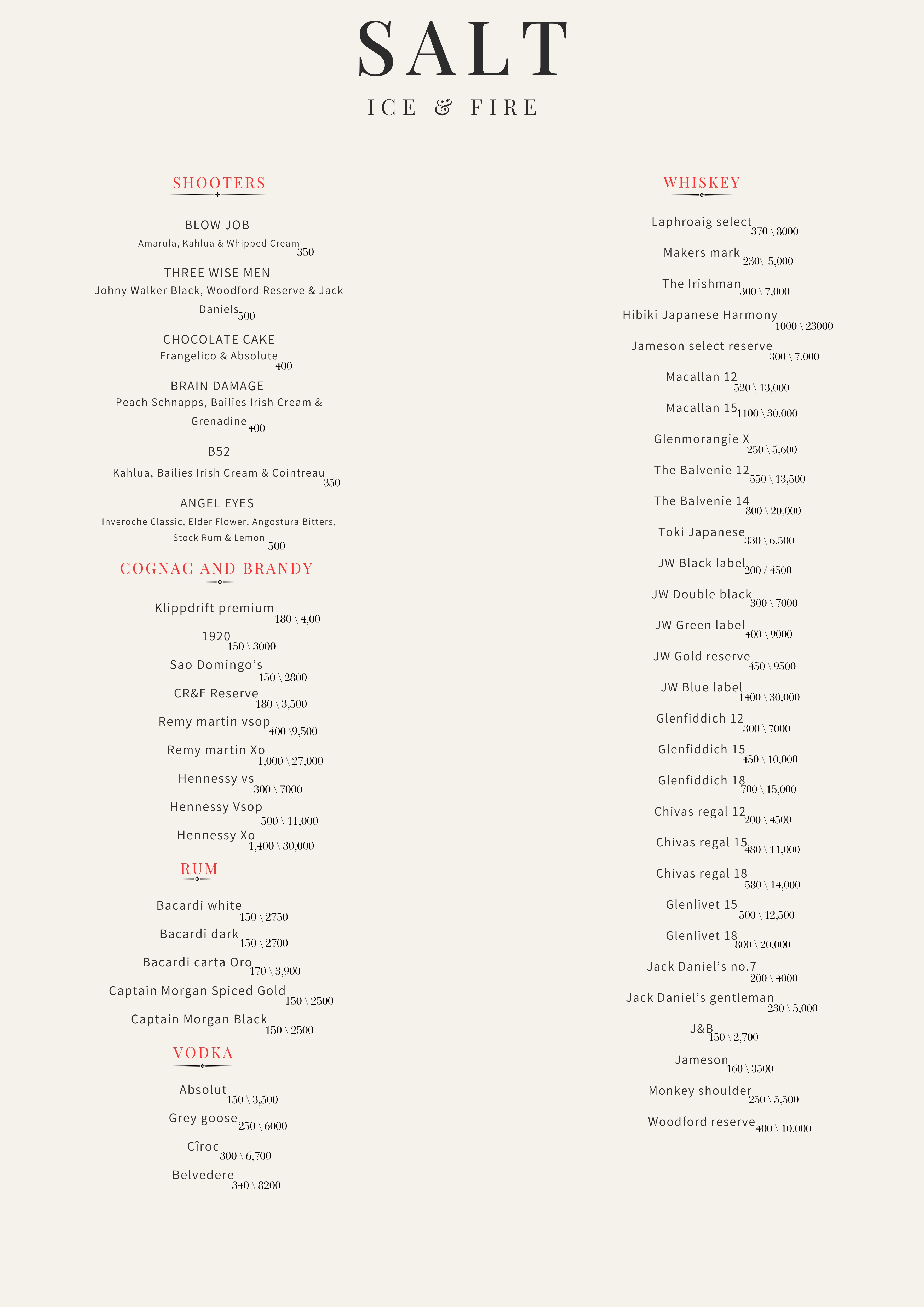 Portuguese Drinks Menu Page 5